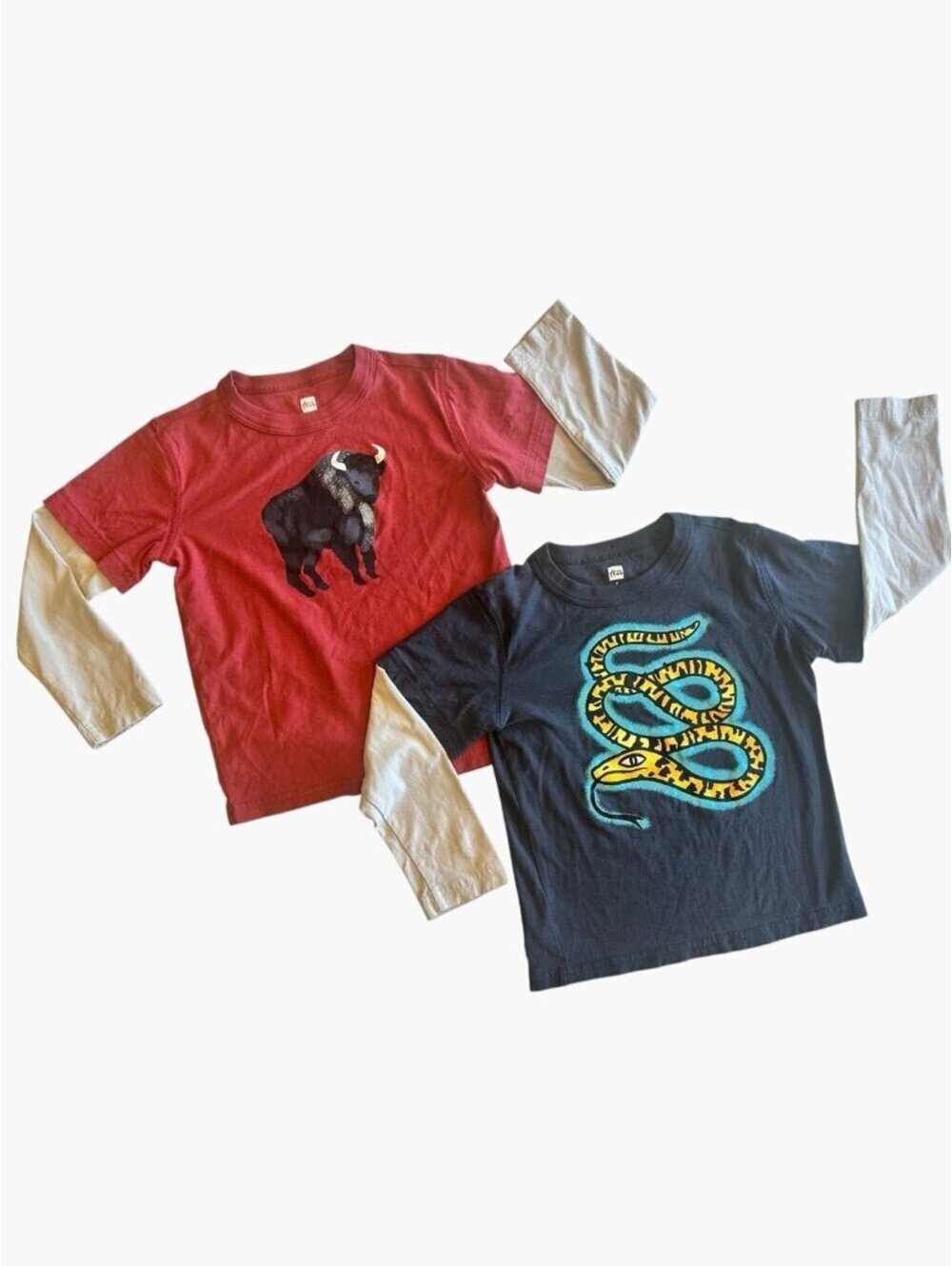 TEA COLLECTION Boys Lot Of 2 Cotton Long Sleeve Shirts Size 4